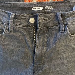 Old Navy Rockstar black washed jeans
